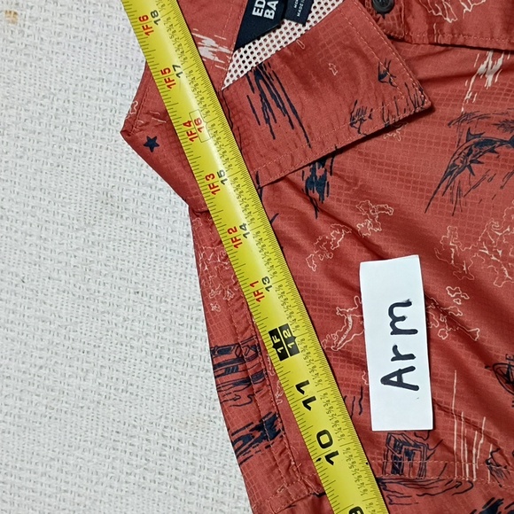 NWT Eddie Bauer Bruschetta Vista Fishing Island Life Button Down Mens Size Med - Picture 9 of 10